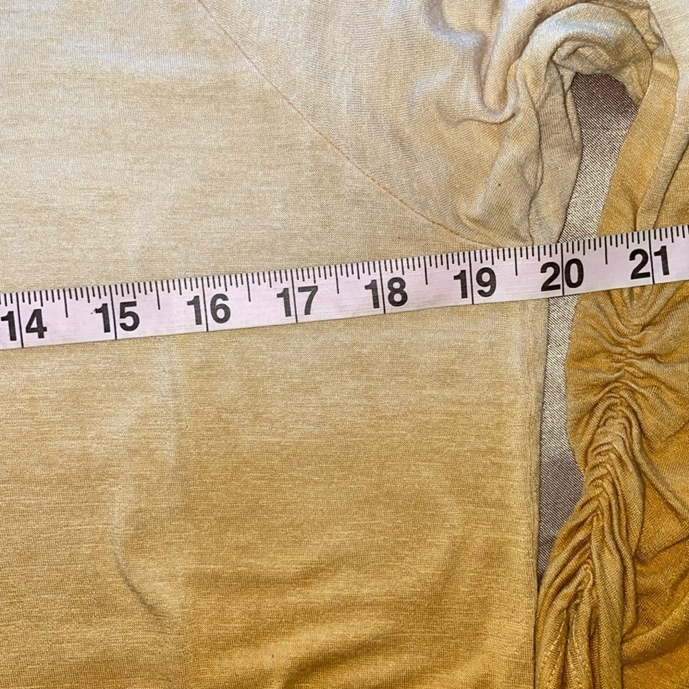 3/$20 Jule Yellow Gold & Amber Ombre Tied Waist Top Boho Chic - Picture 4 of 8